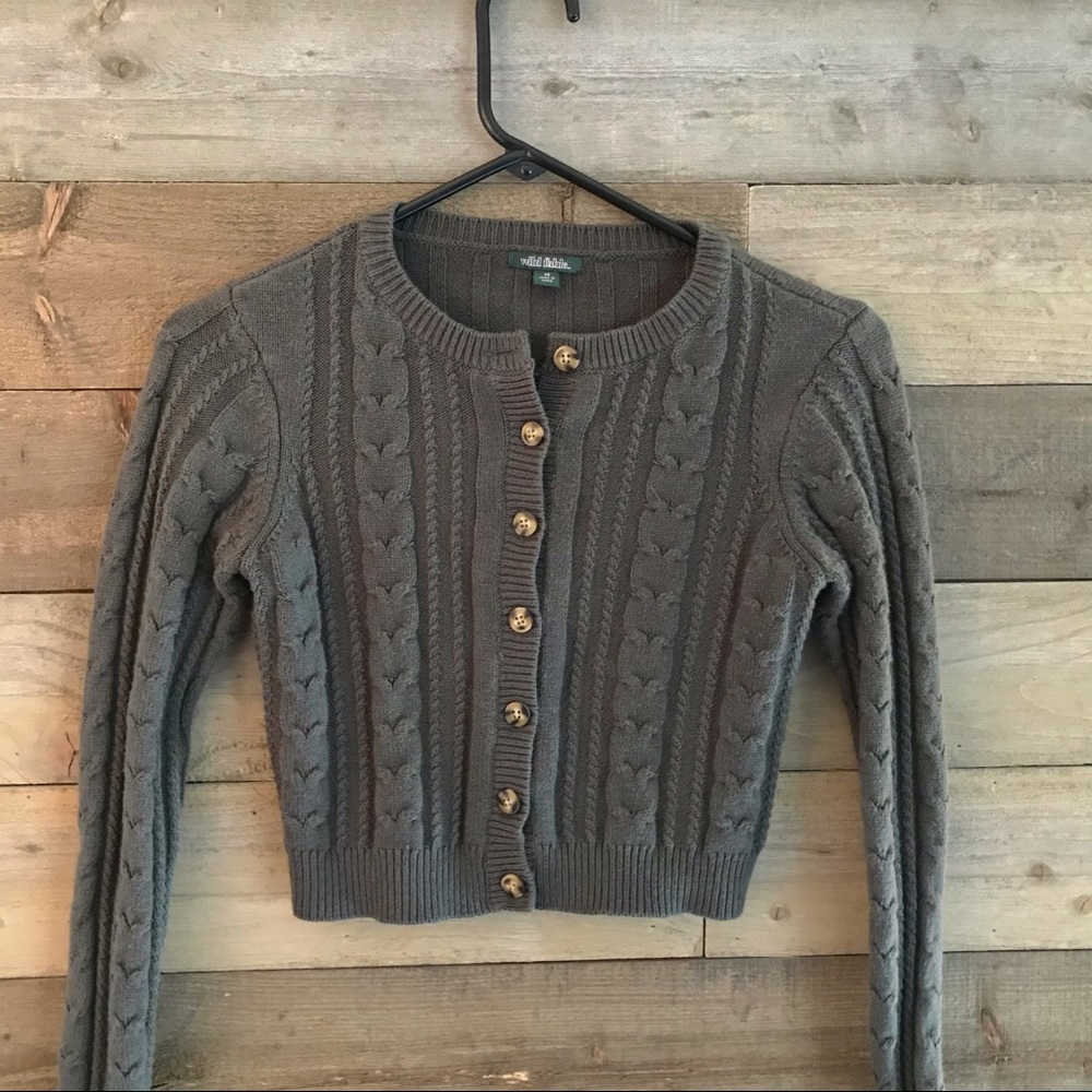 Wild Fable Cropped Cardigan Sweater
